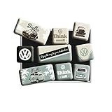 Nostalgic Art Retro Kühlschrank Magnet-Set 9-teilig, Magnetset für Magnettafel, Bunt, 9 Stück, 9