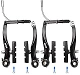 RUJOI Fahrradbremsen Set,Mountainbike V-Bremsen Typ,V-Brake Ersatzset für MTB,Rennrad,BMX,E-Bike Schwarz (2er Pack)