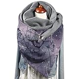 Schal Damen,Schmetterling Drucken Loop Schal Damen Dreieckschal Groß Baumwolle Winter Schals Klassischer Warmer Dreieck Karoschal Frühling Winterschal Herbstschal Deckenschal Scarf 2021 Neu