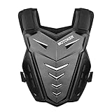 MOTOKER Motorrad Brustschutz Rüstung Reiten Wirbelsäule Brustpanzer Rückenschutz Motocross MTB Rennen Weste (Schwarz)