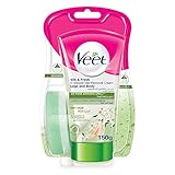 Veet Dusch-Haarentfernungscreme Silky Fresh, Schnelle & Effektive Haarentfernung für unter der Dusche, 1 X 150 ml Tube Mit Schwamm