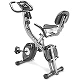 Sportana F-Bike Heimtrainer Eagle 4 Faltbar 10 Stufen 7 Sitzhöhen LCD Display Trainings APP 2 Fitnessbänder Fitnessfahrrad Fahrradtrainer Fitnessbike X-Bike