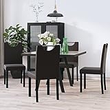 RONGQI Esszimmerstühle 4 STK Esszimmer Stühle, Essstühle, Dining Chairs, Armlehnstuhl, Schlafzimmerstuhl, Küchenstuhl, Esszimmermöbel, Braun Kunstleder