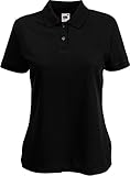 Polo-Shirt * Lady-Fit 65/35 Polo * Fruit of the Loom SCHWARZ,XL Schwarz,XL