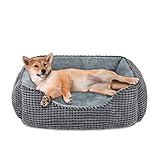 JOEJOY Hundebett Mittelgroße Hunde, Hundekorb Flauschig, Hundebett Waschbar, rutschfeste Hundekörbchen Hundesofa, Plüsch Hundebetten, 64x53x20cm, Haustierbett für Kleine und Mittlere Hunde und Katzen