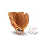 JunFeng Baseball-Handschuh für Kinder und Erwachsene, mit 1 weichem Ball, PU-Leder-Baseball-Handschuh, 26,7 cm und 31,8 cm Schläger-Trainingsset