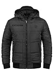 Blend Boris Teddy Herren Winter Jacke Steppjacke Winterjacke gefüttert mit Kapuze, Größe:XL, Farbe:Black Teddy (75126)