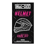 Muc-Off Pflegeset für Motorradhelme - Enthält Foam Fresh-Schaum, Helm-, Visier- und Brillen Putzmittel, Antibeschlagspray Brille und Mikrofasertuch – Fahrrad und Motorrad Zubehör