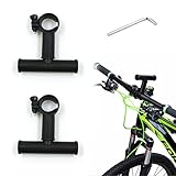 Lenkerverlängerung Fahrrad Lenker Extender Halterung - 2pcs Fahrradhalterungen Universal Fahrradlenker Zubehör für Fahrrad Licht, Tacho, GPS-Geräte, Sport Kamera, schwarz