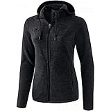 Erima Damen Fleecejacke Schwarz Melange 42