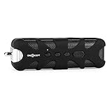 oneConcept - Black Know, mobiler Außenlautsprecher, Bluetooth Lautsprecher, Akku Box, spritzwassergeschützt, Status-LED, Aufladen via Micro-USB-Port, schwarz