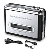 ZHITING Standalone cassette player,USB Cassette Player Tape to MP3 Converter,portable digital USB audio music/cassette to MP3 converter with Earphones, No PC Required