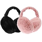 BESPORTBLE 2Pcs Faux Pelzige Ohrenschützer Winter Warme Outdoor-Ohrabdeckungen Stirnband Weiche Flauschige Plüsch Ski Ohrenschützer für Frauen Mädchen