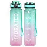 Sahara Sailor Trinkflasche, Sport Trinkflasche, [BPA-frei Tritan] 1L Auslaufsicher Sport Wasserflasche, Sportflasche für Fahrrad, Camping, Yoga, Gym. von Gohippos (1 Flasche)