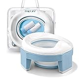 Toilettensitz Kinder,Töpfchen Training Sitze,Reisetöpfchen 3-IN-1 Unterwegs Potty Training Seat Baby Faltbare Tragbar Anti-Rutsch-Design mit Einweg Töpfchen Einlagen