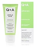 Q+A Apfel AHA Peeling Gel, natürlich vorkommende Apfel- und Milchsäure in Kombination mit Apfel-Fruchtextrakt und Glykolsäure für eine glattere, strahlendere Haut (75 ml)