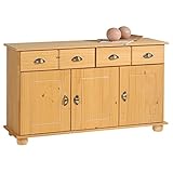 IDIMEX Apothekerkommode Colmar Kommode Anrichte Apothekenschrank Sideboard, Kiefer massiv, gebeizt