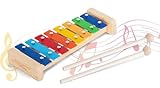 Classic Cantabile GS-8 Glockenspiel für Kinder - Schlagspiel für Musikalische Früherziehung - Xylophon mit Schlägeln und bunten Klangplatten zum Spielen Einer Tonleiter