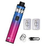 VAPTIO SOLO-II Kit Vape Pen 3000 mAh Eingebauter Akku 50 W Netzwerkspule für 2,0 ml All-in-One-Tank Elektronische Zigarette,No E Liquid No Nicotine (Pink Blau)