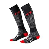 O'NEAL | Mountainbike Motocross Socken | MTB Downhill Freeride | Schweißabsorbierend, Verstärkter Fersen & Sohlenbereich | Pro MX Sock COVERT| Unisex | Erwachsene | Anthrazit Grau | One Size