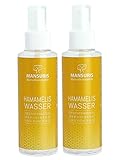 Bio Hamameliswasser 100% 2er Set - Gesichtswasser Spray für Gesicht, Haut & Haare - Naturkosmetik gegen unreine, trockene & empfindliche Haut - Ideal bei Akne & Neurodermitis (alkoholfrei), 2 x 125ml