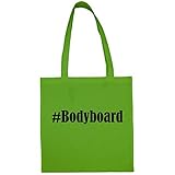 Tasche #Bodyboard Größe 38x42 Farbe Grün Druck Schwarz