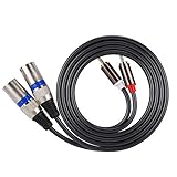 5 Mm Cinch Audio Adapter, 1,5 M Cinch Stecker auf XLR Stecker Audio Adapterkabel, Doppelreihiges PVC Kabel, Audio Adapter Konverter für Mikrofonmischer, Kopfhörerverstärker