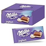 Milka Joghurt Tafel 23 x 100g, Schokoladentafel mit cremiger Joghurt-Füllung, Noch schokoladiger