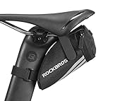 ROCKBROS Fahrrad Satteltasche Fahrradtasche Fahrradsitz Tasche für MTB Rennrad Faltrad 15*6,5*5CM* mit Befestigungsriemen/ mit Halterung