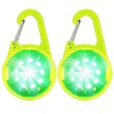 ZLCBBD LED Blinklicht Kinder - USB Aufladbar Reflektoren Licht für Schulranzen Sicherheitslicht Anhänger für Wandern Laufen Joggen Haustier Rucksack Kleidung Grün