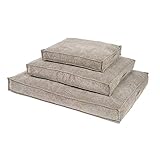 JAMAXX® Premium Hundekissen Hundebett Waschbar, Weich Orthopädisch Memory Foam - Eleganter Chinelle Stoff - Bequem grosser Schlafplatz für große Hunde, flauschig kuschelig, PDB1003 (L) 120x90 Sand