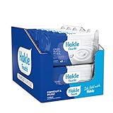 Hakle Feucht Cremeduft & Pflege im 12er-Pack (12 x 42 Blatt), pflegendes feuchtes Toilettenpapier, hautverträgliche feuchte Tücher, schnell wasserlösliche Feuchttücher