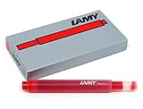 Lamy T10 Tintenpatronen (rot, 10 Päckchen á 5 Patronen = 50 Patronen)