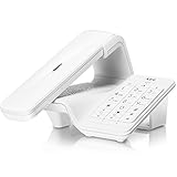 AEG Lloyd Combo 15 - Schnurloses 1.6' Design DECT-Telefon mit Freisprecheinrichtung, Anruf Blocker und Anrufbeantworter in Basis, Weiß