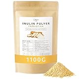 Inulin Pulver Präbiotika Ballaststoffe 1100g (1,1kg) Anbau in Europa Zichorien Wurzel vegan