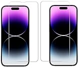 ino kompatibel mit iPhone 14 iphone 14 Pro Panzerglas Schutzglas 2 Stück harte Schutzfolie Panzerfolie Displayschutzglas Harte Folie Schutz Glasfolie Displayglas 9H