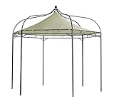 DEGAMO Luxus Pavillon Modena 6-eckig 320cm, Dach wasserdicht écru