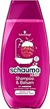 Schauma Kids Shampoo & Balsam Himbeere (250 ml), Kinder Shampoo entwirrt das Haar für leichtere Kämmbarkeit, mit mildem & frischem Duft