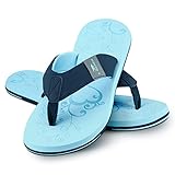 Ultrapower Flip-On Damen Zehentrenner | Flip Flops | Badelatschen | Strandschuhe | Duschlatschen | Zehenstegpantolette | Bad | Sauna Schuhe | Sandalen | ZT2 | Türkis - Blau | Gr.40