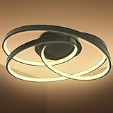 B.K.Licht I Deckenlampe LED I LED Spirale geschwungen I Wohnzimmerlampe I Deckenleuchte LED Wohnzimmer I Schlafzimmerlampe I warmweiße Lichtfarbe 3000 K I 35 Watt