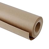 RUSPEPA Braun Kraftpapier - Natürliches Recyclingpapier, Kraftpapierrolle Ideal für Kunsthandwerk, Kunst, Kleine Geschenkverpackungen, Verpackung, Post, Versand und Pakete - 76.2 cm x 30 m