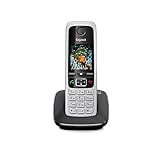 Gigaset C430 Schnurloses Telefon ohne Anrufbeantworter (DECT Telefon mit Freisprechfunktion, klassisches Mobilteil mit TFT-Farbdisplay) schwarz-silber