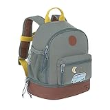 LÄSSIG Kinderrucksack mit Brustgurt Kindergartentasche Kindergartenrucksack 27 cm, 4,5 Liter oben, 1,5 Liter unten, 3 Jahre/Mini Backpack Adventure Bus