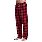 2023-New Fashion Herren Casual Plaid Lose Sport Plaid Pyjama Hose Herren Hose Casual Slim Fit, rot, 31-35