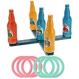 TOYANDONA Ringwurfspiel-Set, Spielzeug für Kinder, interaktives Flaschenring, Spielzeug für draußen, Garten, Karneval, Spiel, Partyzubehör, Indoor-Party-Spiel, Ringwurf- und Wurfspiel