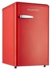 Retro Kühlschrank mit Gefrierfach Feuer Rot KS 95RT FR A+ 90 Liter Nostalgie Design