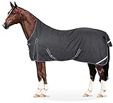 Equinate Regendecke Oakland Highneck Weidedecke mit Fleece 155cm Grau