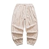 Sporthose Herren Lang Sweatpants Loose Fit Männliche Herbst- und Winter-lose Hosen-beiläufige Normallack-Taschen-breite Bein-Hosen-Art- und Weisedicke Hosen Regenhose Herren Fahrrad Blau