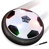 Baztoy Air Power Fußball, Kinderspielzeug Hover Fussball Indoor Leuchtender Schwebender Ball mit LED Licht Perfekt zum Spiele, Football Geschenke für Kinder Jungen Mädchen 3 4 5 6 7 8 9 10 Jahre