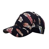 Mode Damen Herren Sport Stern Print Atmungsaktiv Strand Verstellbare Baseball Cap Hip Hop Hut Sonnenhut Vintage Stil Herren Hut Rot, rot, One size